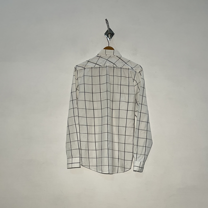 Zara Man Men's Cotton Dress Shirt – Check Pattern Preloved #3083