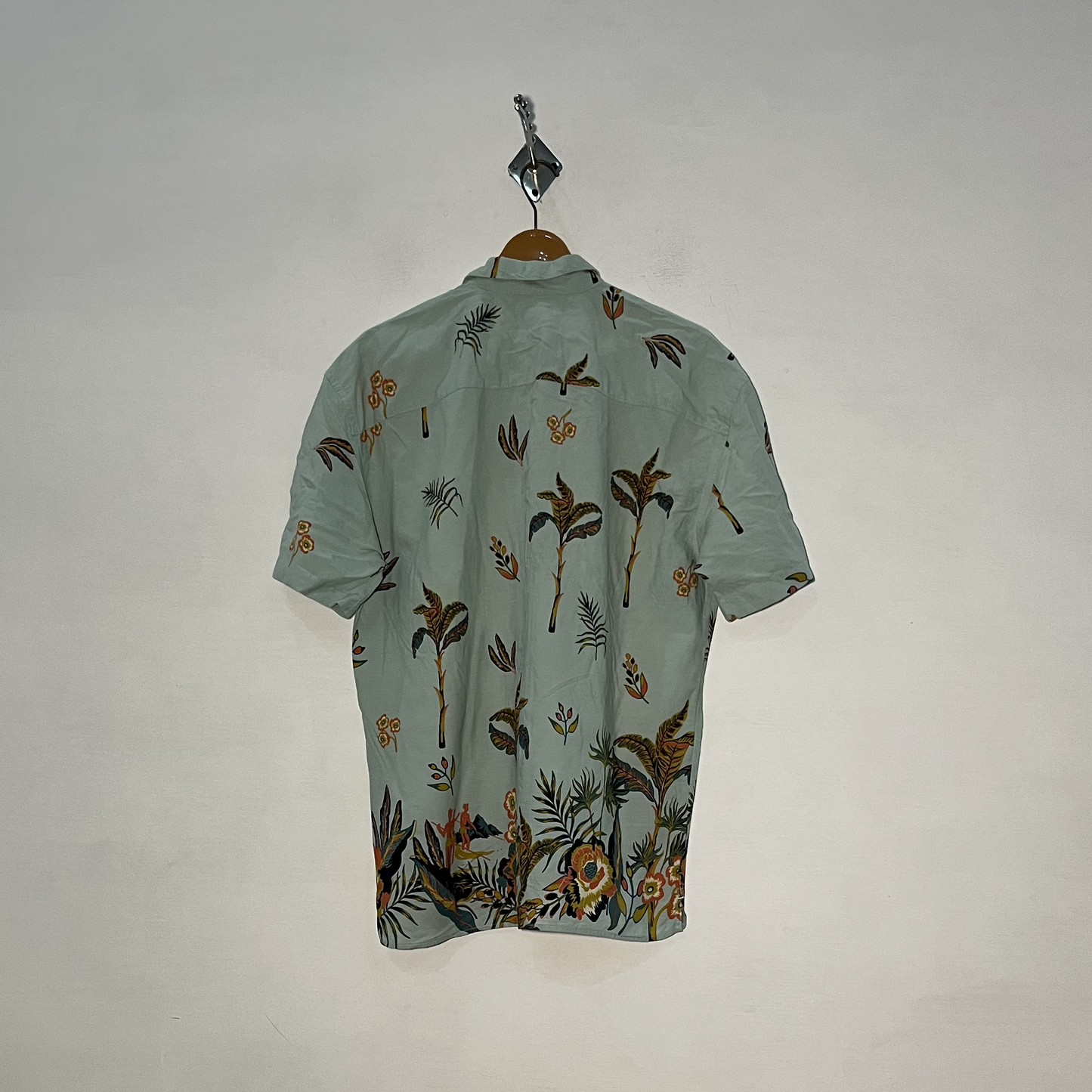 Jack & Jones Men's Floral Dress Shirt – Green Preloved #3099