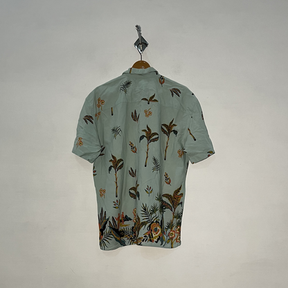 Jack & Jones Men's Floral Dress Shirt – Green Preloved #3099
