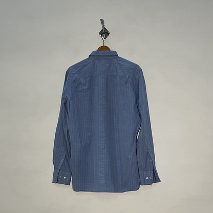 Tommy Hilfiger Men's Striped Dress Shirt – Blue Preloved #3088