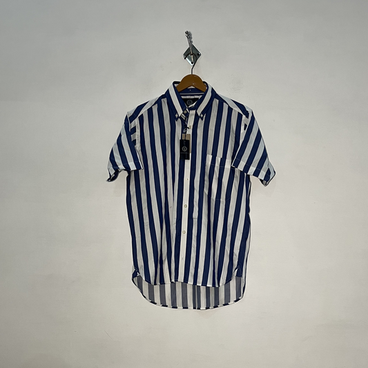 Viyella Men's Striped Dress Shirt – Blue Preloved #3098