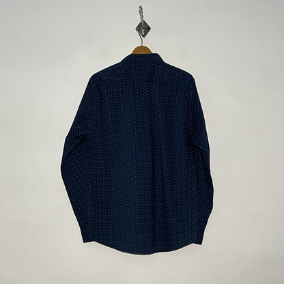 Primark Men's Casual Cotton Shirt – Polka Dot Preloved #3112