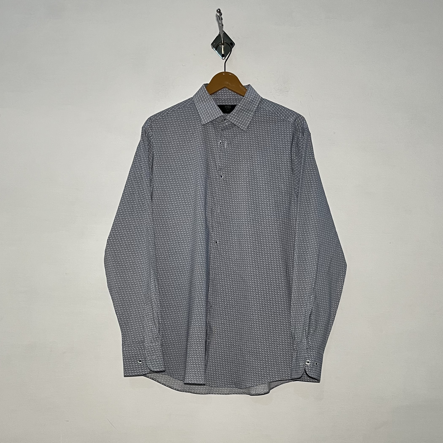 M&S Men's Casual Cotton Shirt – Printed Preloved #3109