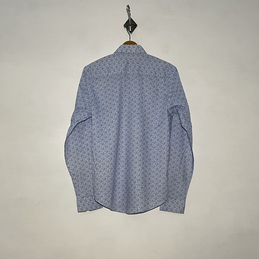 Primark Men's Floral Cotton Shirt – Sky Blue Preloved #3117