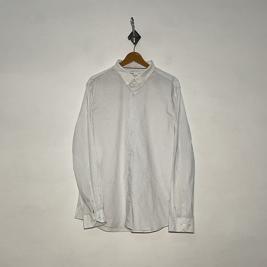 M&S Men's Casual Cotton Shirt – Printed Preloved #3110