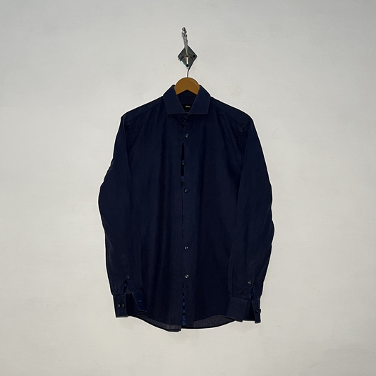 Boss Men's Casual Cotton Shirt – Polka Dot Preloved #3116