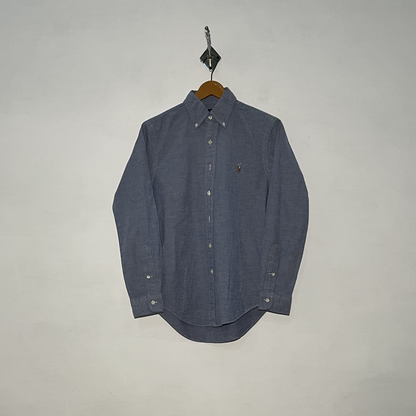 Ralph Lauren Men's Casual Cotton Shirt – Light Gray Preloved #3121