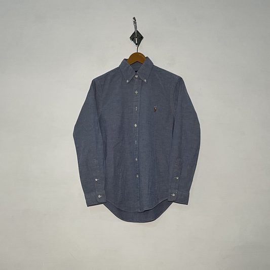 Ralph Lauren Men's Casual Cotton Shirt – Light Gray Preloved #3121