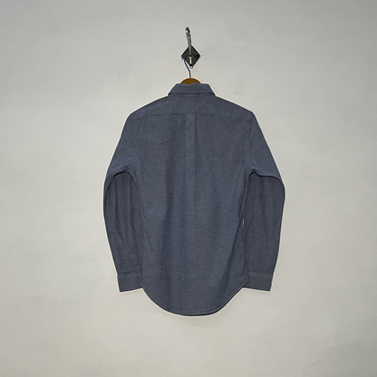 Ralph Lauren Men's Casual Cotton Shirt – Light Gray Preloved #3121