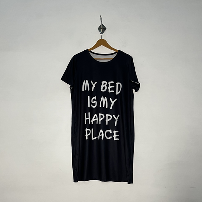 Black Women Single Nighty Casual Sleepwear #3160