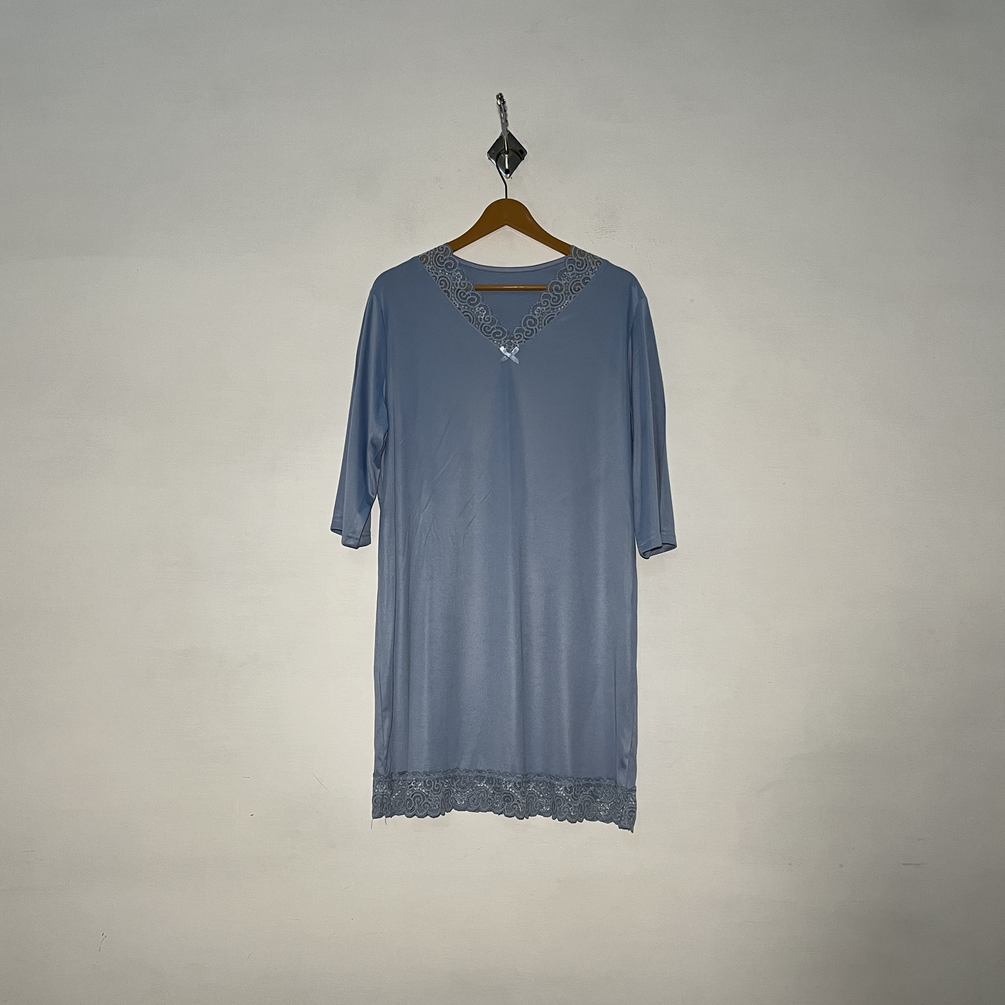 Sky Blue Women Single Nighty Soft Sleepwear #3162