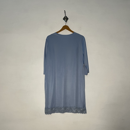 Sky Blue Women Single Nighty Soft Sleepwear #3162