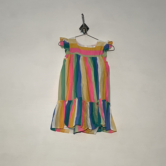 M&S Kids Striped Summer Outfit – Pink Green Preloved #3128