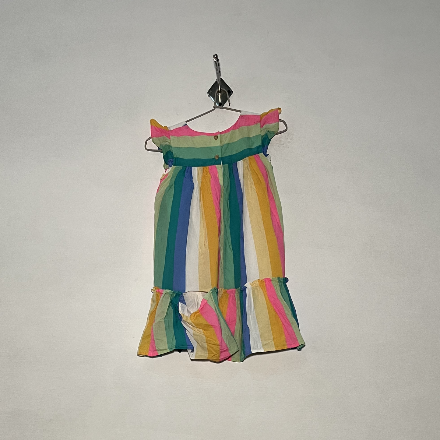M&S Kids Striped Summer Outfit – Pink Green Preloved #3128
