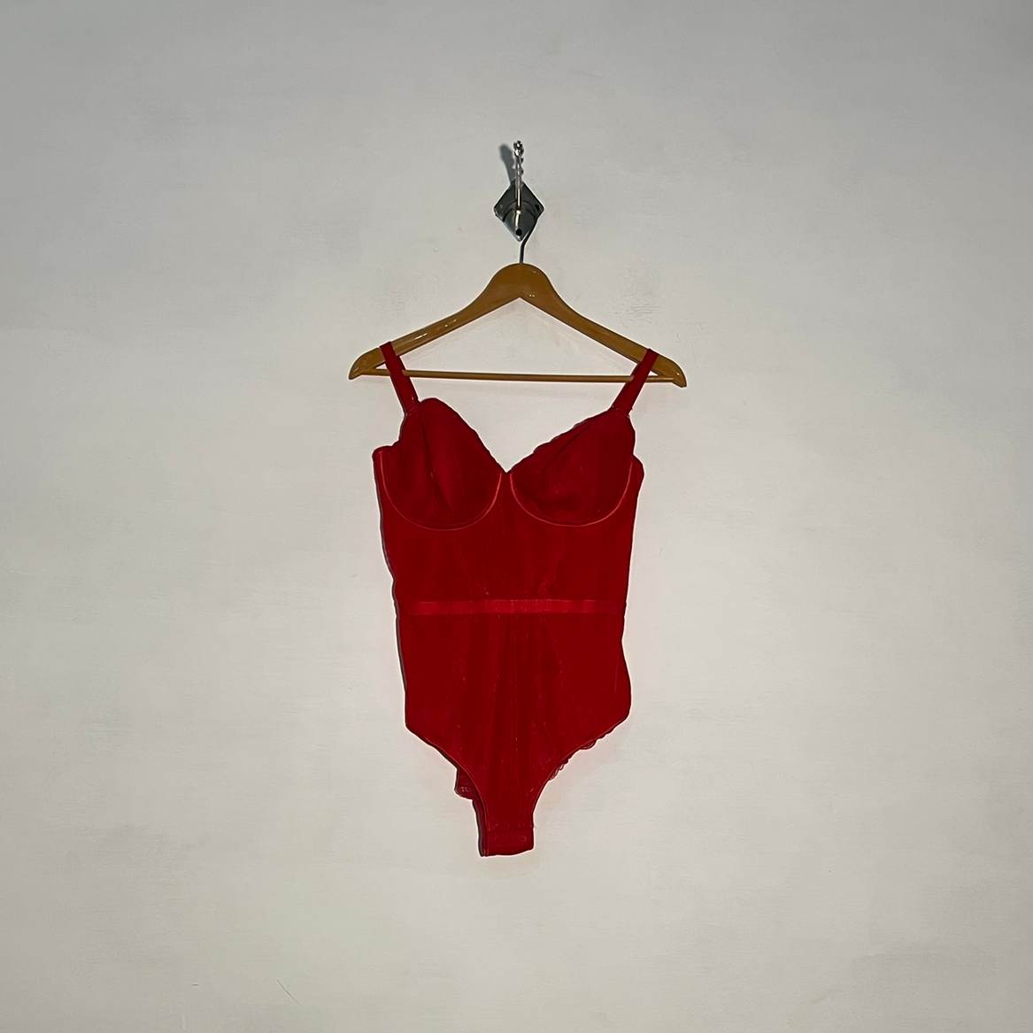 Secret Passions Women's Red Bodysuit Casual Preloved #3230