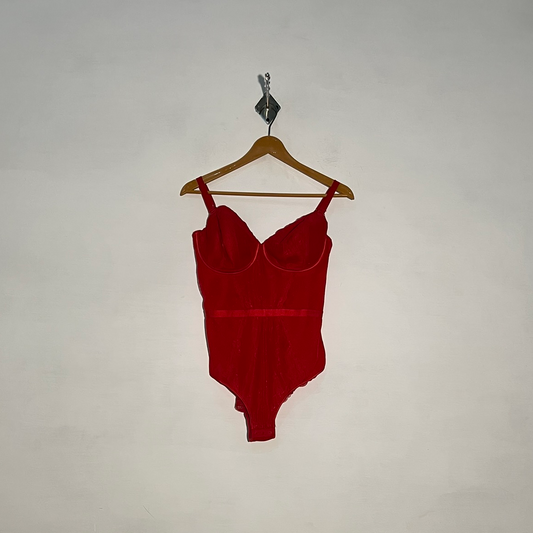 Secret Passions Women's Red Bodysuit Casual Preloved #3230