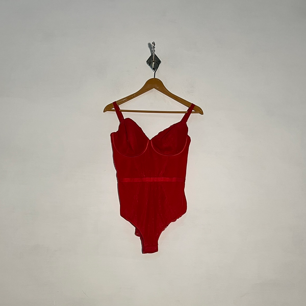 Secret Passions Women's Red Bodysuit Casual Preloved #3230