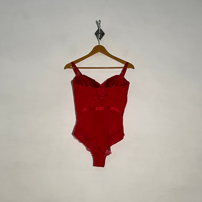 Secret Passions Women's Red Bodysuit Casual Preloved #3230