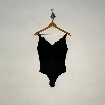 Primark Women's Black Bodysuit Casual Preloved #3231