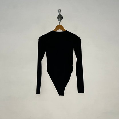 Pull&Bear Women's Black Bodysuit Casual Preloved #3240