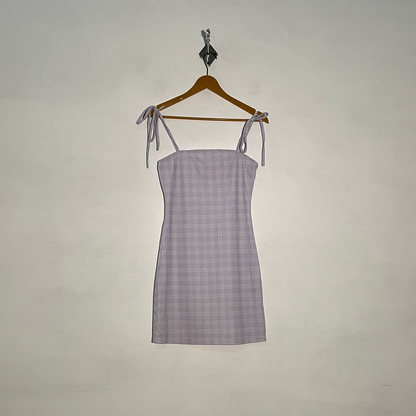 Shein Women's Purple & White Check Maxi Dress #3236