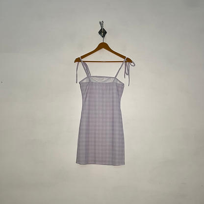 Shein Women's Purple & White Check Maxi Dress #3236