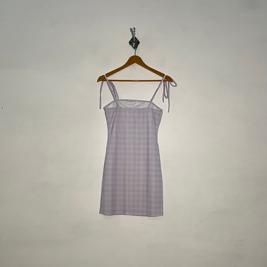 Shein Women's Purple & White Check Maxi Dress #3236