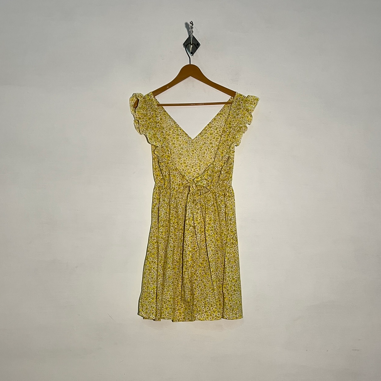 Yellow Women's Yellow & White Floral Maxi Dress #3242
