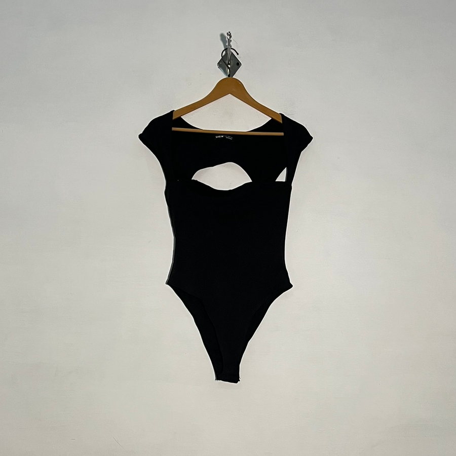 Shein Women's Black Bodysuit Casual Preloved #3228