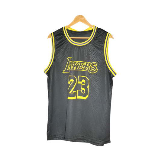 Black and yellow Lakers Men's Sportswear #1159