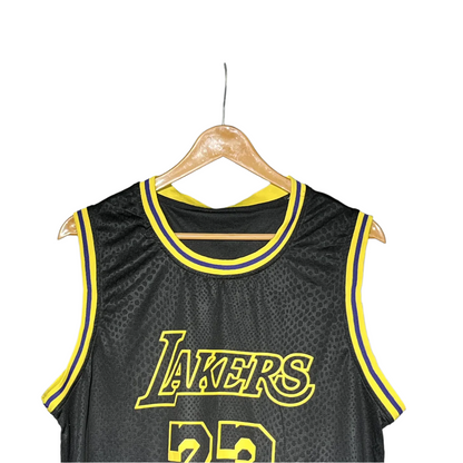 Black and yellow Lakers Men's Sportswear #1159