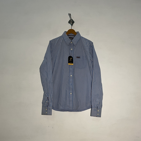 Superdry Shirt Shop Men's Striped Dress Shirt – Sky Blue & Baby Pink Preloved #3290
