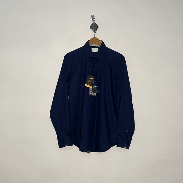 T.M. Lewin Men's Dress Shirt Dark Blue Preloved Casual Wear #3341