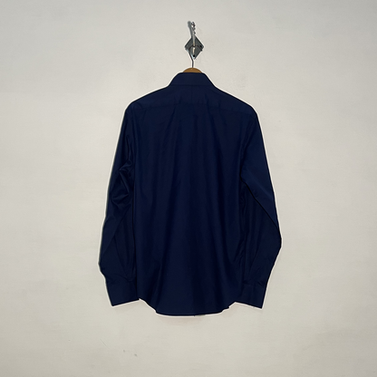 T.M. Lewin Men's Dress Shirt Dark Blue Preloved Casual Wear #3341