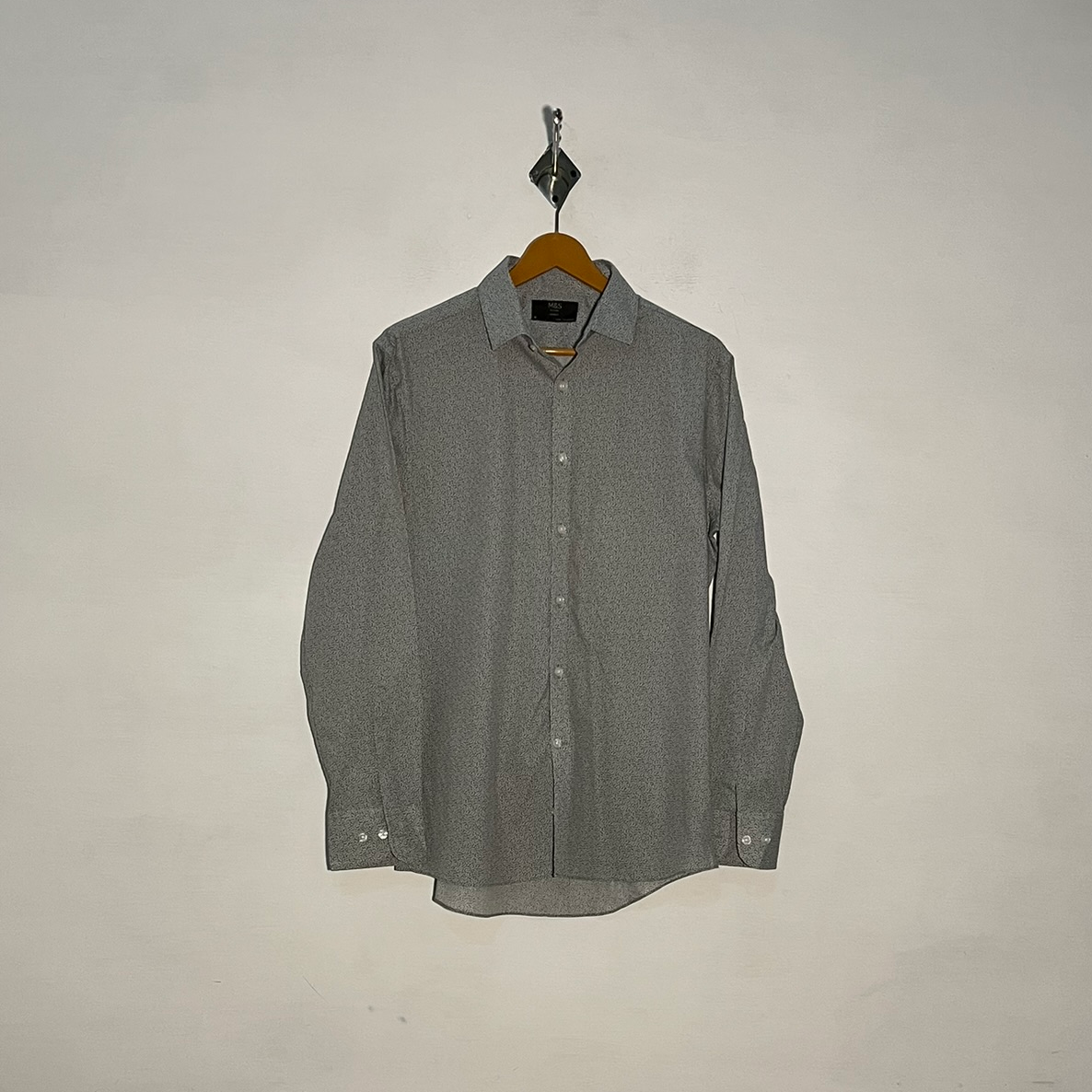 M&S Men's Printed Dress Shirt Preloved #3358