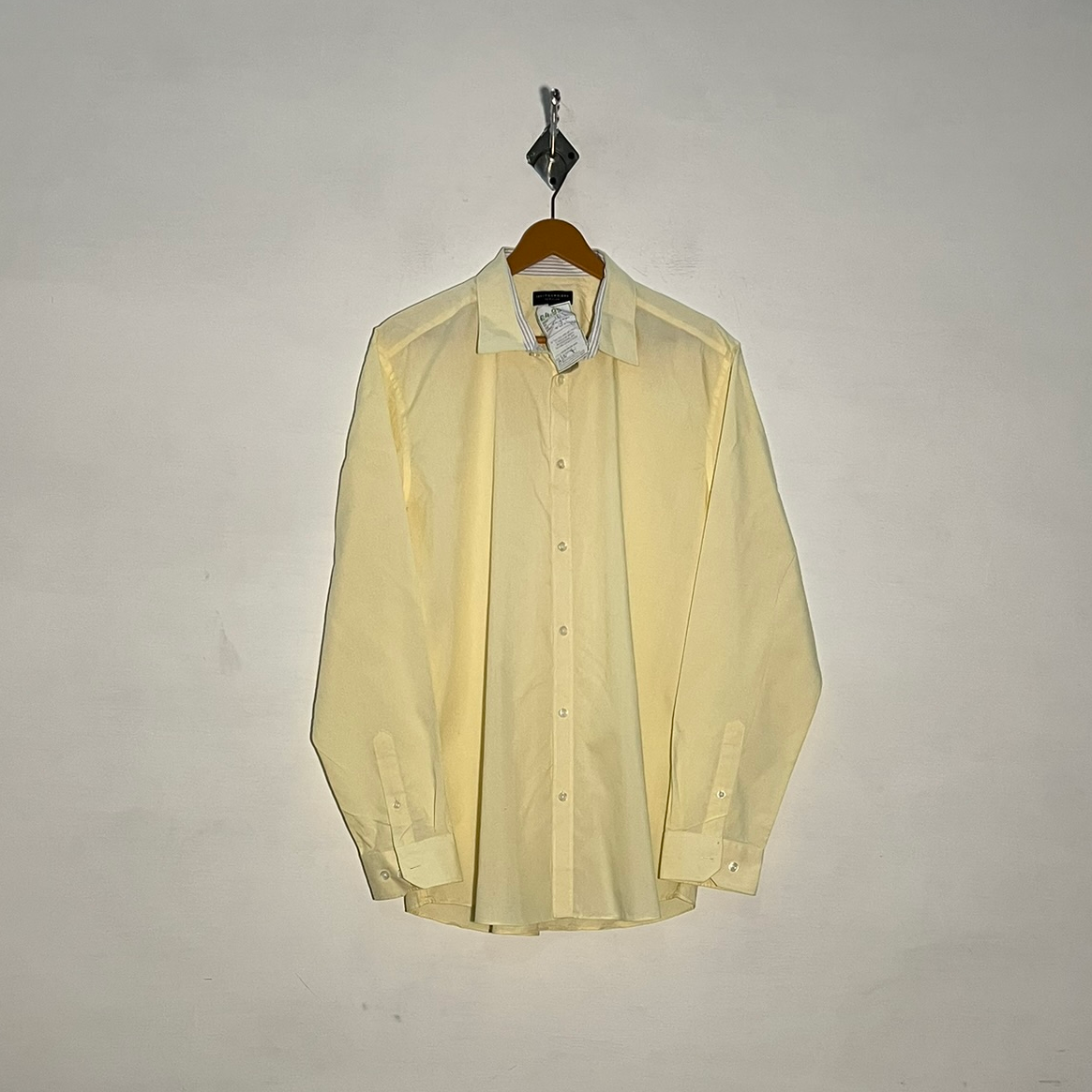 Taylor & Wright Men's Lemon Dress Shirt Preloved #3352