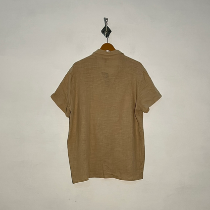 Man Men's Camel Dress Shirt Preloved #3346