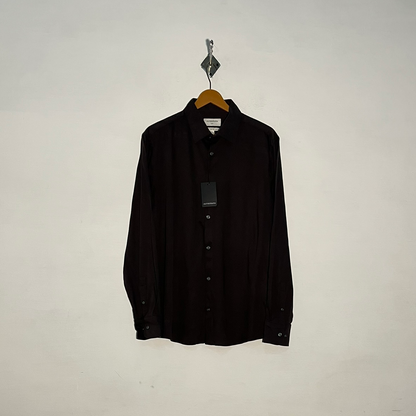 Autograph Men's Dark Brown Dress Shirt Preloved #3359