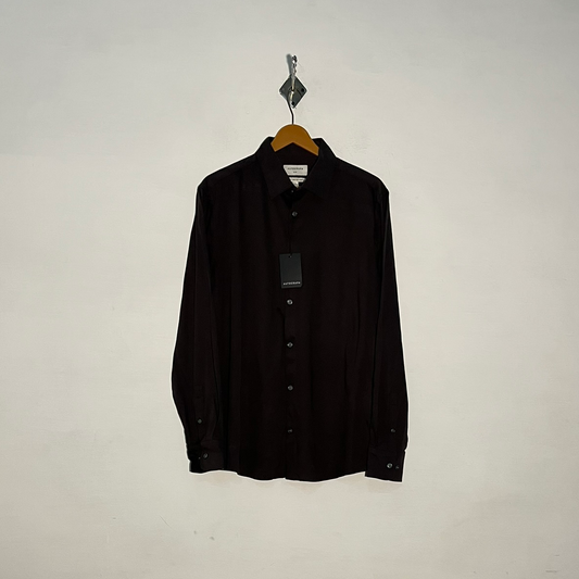 Autograph Men's Dark Brown Dress Shirt Preloved #3359