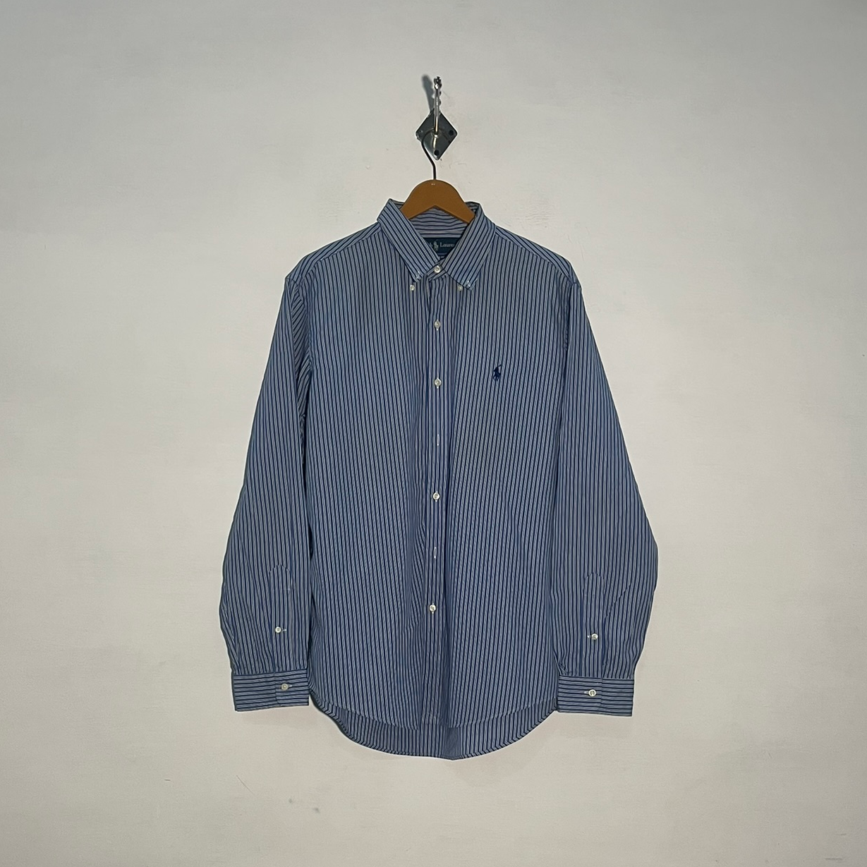 Ralph Lauren Men's Dress Shirt Blue & White Lining #3413