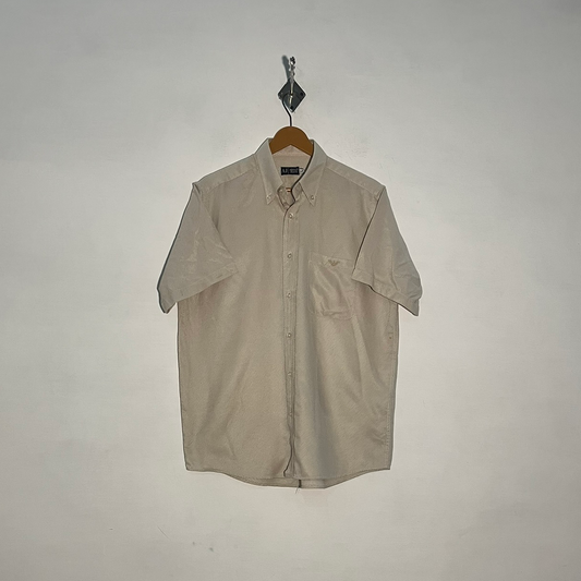 AJ Armani Men's Dress Shirt Off White Lining Preloved #3412