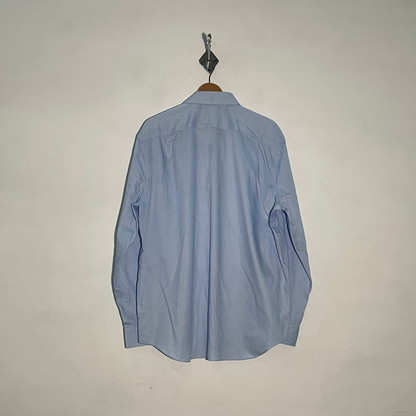 M&S Men's Dress Shirt Sky Blue Preloved #3400