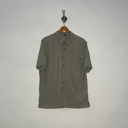The North Face Men's Dress Shirt Mehandi Green White Check #3399