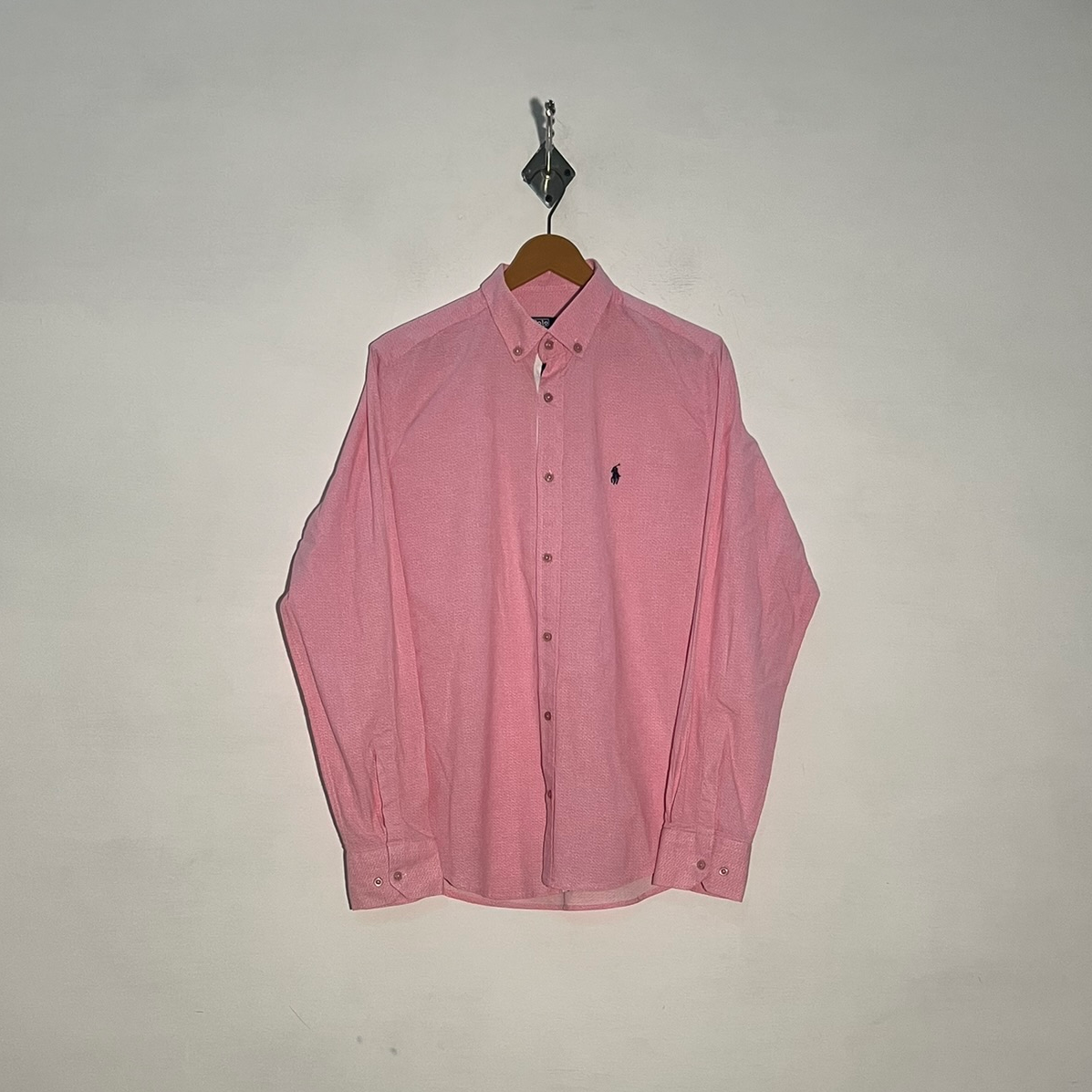 Polo Men's Dress Shirt Pink & White Printed Preloved #3415