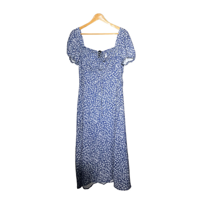 Blue and white Women's Long Dress #1234