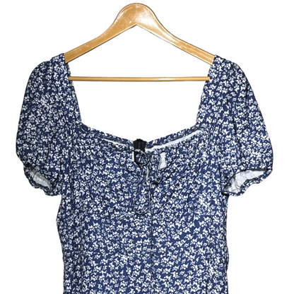 Blue and white Women's Long Dress #1234