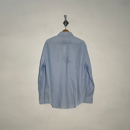 M&S Men's Dress Shirt Sky Blue Preloved #3407