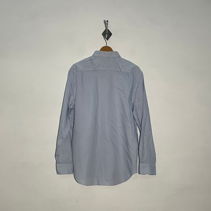 M&S Men's Dress Shirt Sky Blue Preloved #3405