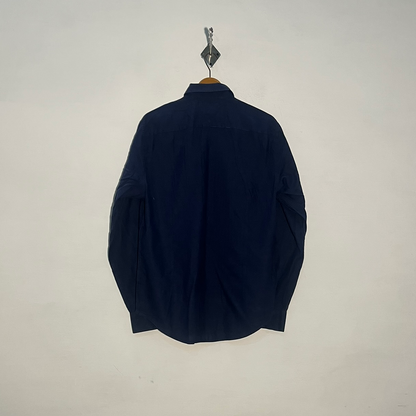 Tommy Hilfiger Men's Dress Shirt Dark Blue Preloved #3425