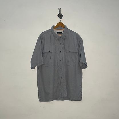 ORVIS Men's Dress Shirt Gray & White Check Preloved #3419